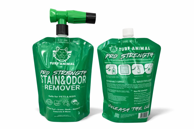 PRO‑STRENGTH Turf Animal Outdoor Pet Odor Remover & Neutralizer for Dogs & Pets – Heavy‑Duty Urine Eliminator for Artificial Turf, Patios & Concrete – Eco‑Friendly – 42.3 fl oz Bag 2-Pack + Sprayer