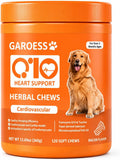 GAROESS CoQ10 Heart Chew for Dogs, Support Dogs Heart Health, Cognitive & Energy, CoQ10 Chews for Cardiovascular & Gum Health & antioxidant Protection, Bacon Flavor, 120 Count (1 Pack)
