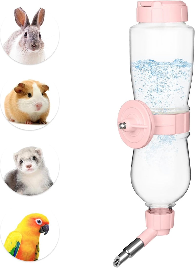 VANNON 17oz Small Animal Water Dispenser for Crate, Parrots Water Bottle for Cage, Chewproof Pet Water Bottle for Rabbit