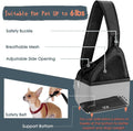 SlowTon Dog Sling Carrier, Hands Free Hard Bottom for Small Dogs up to 6 lb