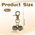 4 PCS Bell for Dog Collar, Extra Loud Dog Bells to Go Outside Iron Pet Tracking Bells with Durable Snap Clips, Heavy Dut