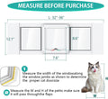 Aluminum Cat Door for Windows - Adjustable to Fit Window Width 32"-36"