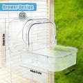 WQY GroceryShop Bird Bath for Cage, Plastic Water Bowl Feeder for Pet Birds, Parrot Bathtub with Hanging Hooks for Little Bird Parrots Spacious Parakeets Portable Shower for Most Birdcage