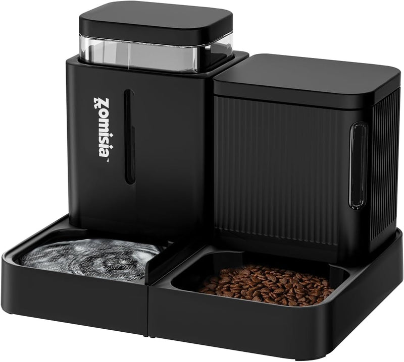 ZOMISIA Automatic Cat Feeder, Gravity Cat Food Dispenser, 0.8Gal x 2