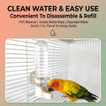 Automatic Hanging Bird Water Bottle - No Drip Cage Mounted Waters Feeder for Parakeets, Cockatiels, Budgies, Lovebirds, 