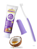 VVHOMIFE Cat Toothbrush and Toothpaste Kit - Includes Toothpaste (Coconut Chicken 2.5 oz.) Soft Brush, Finger Brush - Provides Safe and Effective Oral Care for Kittens and Adult Cats
