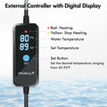 Orlushy Submersible Aquarium Heater, Fish Tank Heater with Free Thermometer for Freshwater and Saltwater Tank