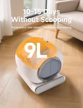 Self Cleaning Litter Box, Integrated Safety Automatic Cat Litter Box Self Cleaning 65L+9L for Multiple Cats, App Control