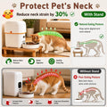 SZEE Cat Food Stand for Automatic Feeder & Tradition Bowls, Elevated Cat Food Table Station, Raises Feeder/Bowl by 2 3/8", Premium Solid Wood Material, Relieves Spine and Joints Noticeably on Pets
