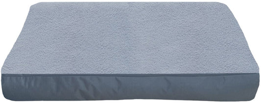 Dalema Dog Bed Cover 44L x 32W x 4H Inch,Heavy Duty Durable Waterproof Fluffy Soft Short Plush Replacement Dog Bed Covers,Washable Removable Pet Bed Mattress Cover with Zipper.Grey,Cover Only.