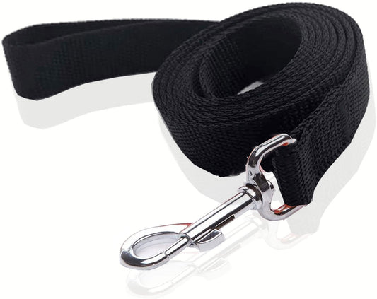 Nylon Dog Leash 8 Feet Long, Walking Training Dog Leashes for Medium Large Dogs(1" X 8 ft, Black)