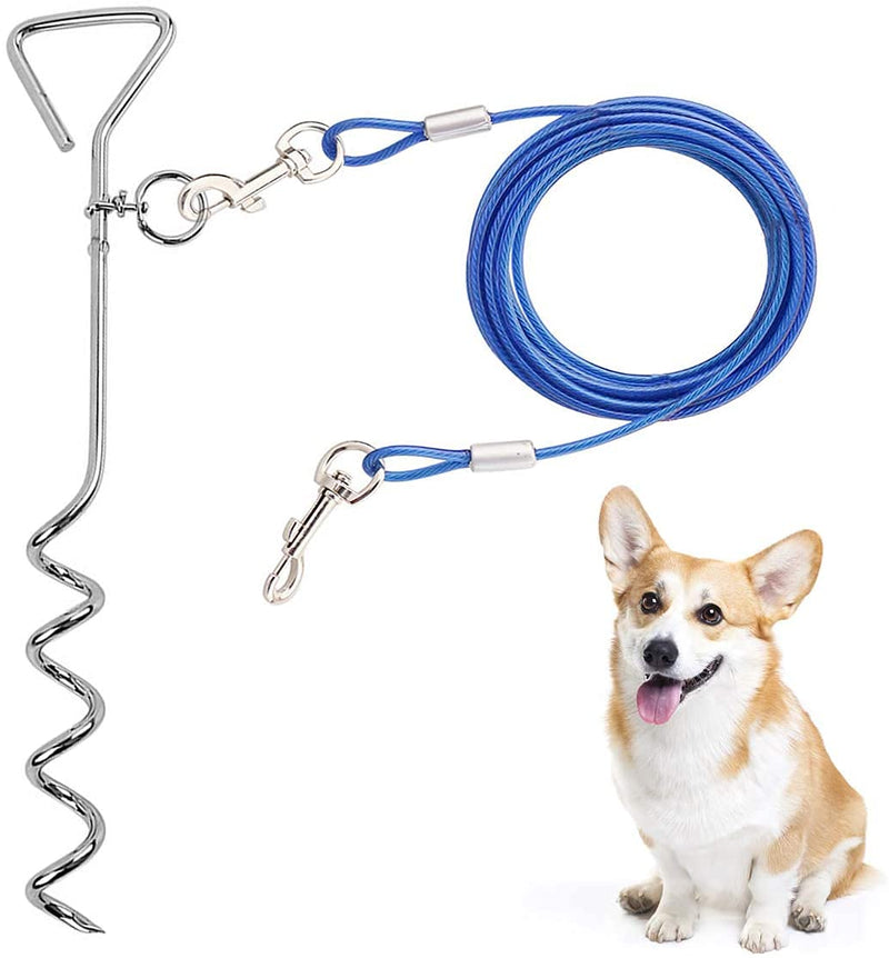 CLKHOWL Dog Stake Tie Out Cable - 16/30
