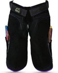Equine Care Women's Farrier Apron Chaps, Back Support, 23in, Black/Purple