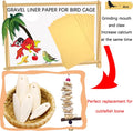 Firdnyohs 25PCS Gravel Paper for Bird Cage,11" x17" Bird cage Liner Gravel Paper Special for Bird Cage in sea Sand-Great