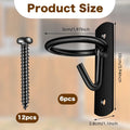 Dunzy 6 Pcs Bucket Hooks for Horses Bucket Hangers Holder Metal, Black