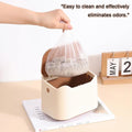 Cat Litter Trash Can Mini Countertop Trash with Press Type Lid Cat Poop Trash Can Includes 60 Refill Bags