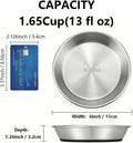 2 Pack 304 Stainless Steel 6" Shallow Wide Cat Bowls for Food and Water
