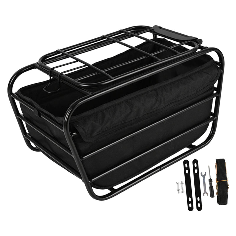Aymzbd Bike Rear Basket Dog Carrier Heavy Duty Bicycle Cargo Rack Bicycle Storage Basket for Outdoor, Travel Hiking, Shopping Dogs