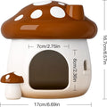BUCATSTATE Hamster Hideout Ceramic, Mushroom Shape Hamster House and Habitats Cool Bed Ideal for All Season Dwarf Hamste