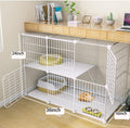Cat Cage Indoor DIY Cat Playpen Detachable Metal Wire Kennels Indoor Cat Enclosures DIY Cat Playpen Metal Kennel (3/2-Ti