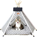 OAOAPLOS® Cat Tent and Dog Tent Bed Teepee, Indoor Dog Tent with Cushion, Small Pet Tent for Dogs and Cats, Cozy Cat Tee