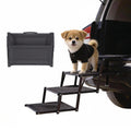Dicprms Dog Stairs 4 Steps Foldable Dog Ramp with Non-Slip Surface, Portable Dog Steps for Cars,SUV and Truck, Supports up to 250 lbs