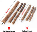 Bird Perch Nature Wood Stand for 3-4pcs Small Medium Parrots (M)