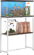Mondazie 20-30 Gallon Fish Tank Stand, 30" L x 12" W x 32.2" H, White
