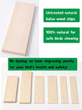 Bird Chew Toys Large Untreated Balsa Wood 6 Pack with Mount Clip, Multi Size Thick Wood Slice, Bird Cage Accessories for
