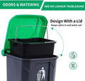 Pooper Scooper 2 Pack with 20 Litre Step Dog Poop Trash Can, 28" Long Handle Dog Poop Scoopers for Large Small Dogs Heav