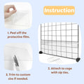 12 Pcs Cage Guard 13.8"x4.7" with Zip Ties Scatter Guard Clear