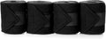 Equinavia Luna 9' Fleece Polo Wraps, Set of 4 Horse Leg Bandages with Storage Bag | Black - One Size - Black - One Size