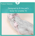 Rabbit Harness Leash Small Pet Adjustable Escape Proof Vest (Pink,Small)