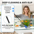 5 in 1 Fish Tank Cleaner Kit Aquarium Cleaning Tools with 19 Inch Anti-Slip Handle Fish Tank Cleaner with Algae Scraper 