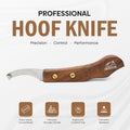 Equine Care Right-Handed Farrier Hoof Knife, Sheesham Wood Handle