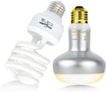 REPTI ZOO Reptile Heat Lamp Bulb and UVB 10.0 Reptile Light Combo Pack, 100W Intense Basking Spot Light UVA Heat Lamp Bu