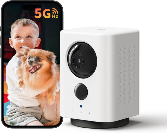 SEHMUA Battery Indoor Camera Wireless, 5G/2.4G WiFi, 2K Live View, Portable