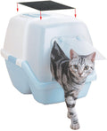 6 Pack Charcoal Cat Litter Box Replacment Filter Hooded Cat Litter Boxes and Pans Carbon Odor Filters, Black