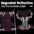 BARKBAY Dog Harness No Pull with ID Tag Pocket - Heavy Duty, Reflective, Easy Control for Large Dogs(Pink,L)