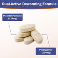 Dog Dewormer - Pyrantel Pamoate & Praziquantel Tablets for Tapeworms, Roundworms & Hookworms, 50 Tablets