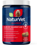 NaturVet Aller-911 Advanced Allergy Aid for Dogs, Cats – Antioxidant-Rich Pet Supplement with Omegas, DHA, EPA – Helps Support Dog Immune System, Cat Respiratory Health, Skin Moisture 180 Soft Chews