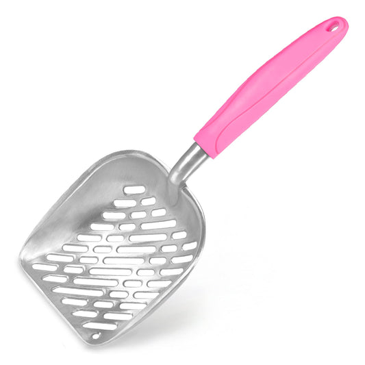 SunGrow Cat Litter Scoop, Life Transforming Cat Scooper, Reduces Hand Fatigue, Saves Clear Litter, Use with Small Litter Type, Makes Scooping Faster and Easier, Pink, 1 pc