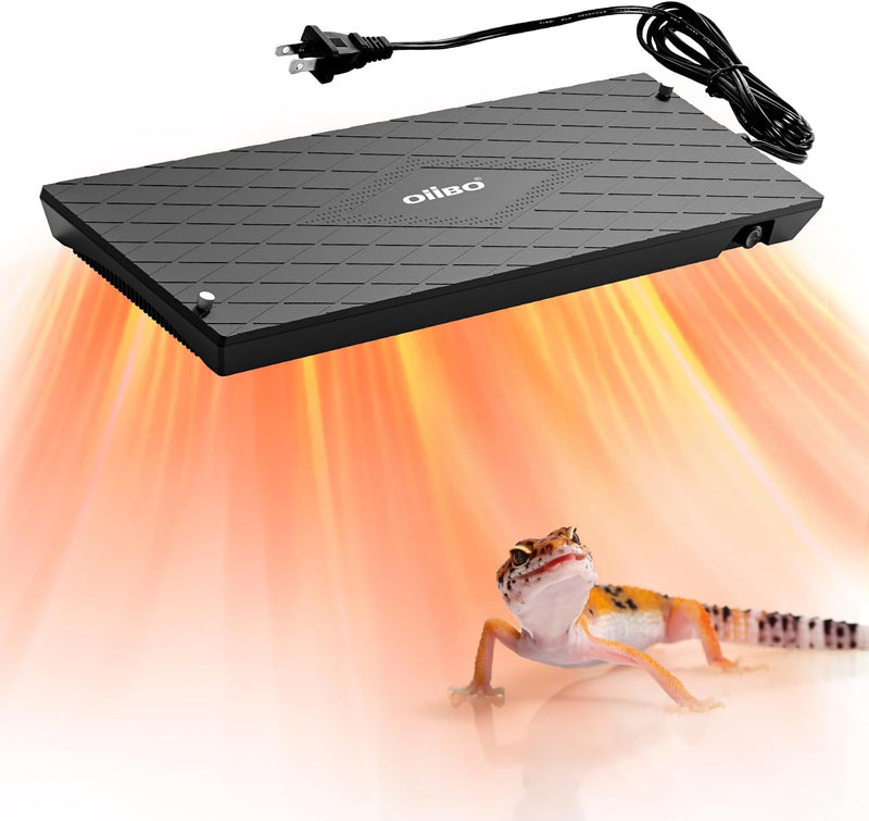 Reptile Heat Panel Adjustable Temperature 60W Reptile Heater for Terrariums, Energy Efficient & Non-Light Reptiles Heati