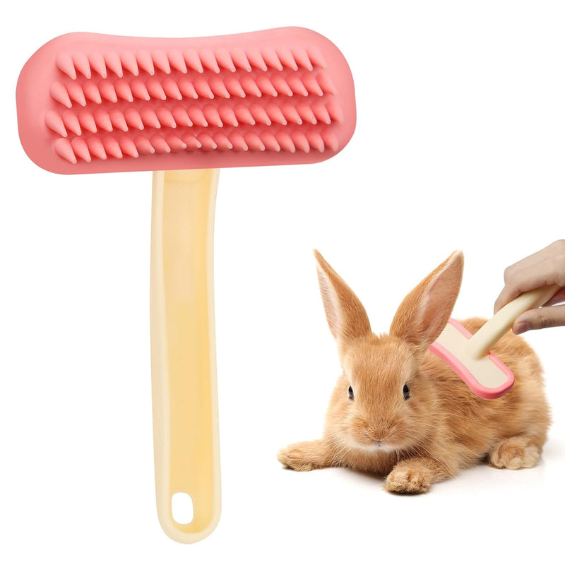 Rabbit Brush, Soft Silicone Small Animal Massage Comb, Practical Bunny Brush for Grooming, Bunny Grooming Kit Supplies S