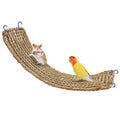 20.5 x 7.9 Inches Bird Seagrass Mat, Natural Seagrass Woven Bird Net Hammock Mat, Cage Accessories, Climbing Rope Ladder Chew Toys for Parrots Cockatoos Lovebird Cockatiel Budgie Hamster Parakeet