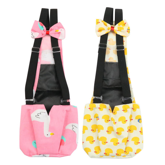BestParts 2pcs Adjustable Diaper Waterproof Reusable Diapers, Cloth Diaper Wearable Poultry for Farm Pet Goose, Pet Duck,Pet Chicken, Sliding Version (Yellow + Pink, M(1.68-4.37pounds), 2, Count)