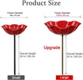 1 PC Metal Bird Bath with Flower Garden Stakes for Outdoor Yard Patio