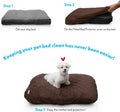 Paw Inspired Waterproof Fitted Dog Bed Cover, Dark Brown, 44x35x6 Inch