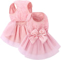 ASENKU Dog Dress Pet Wedding Dress Lace Puppy Birthday Party Outfit,Pink S