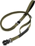 TINMARDA Heavy Duty Dog Leash with 2 Padded Handles & Advanced Easy Metal Clip, 4-6FT Shock Absorbing No Pull Dog Leashe